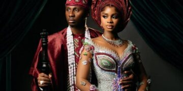 Choice Feminism-Priscilla Ojo and Juma Jux wedding photo